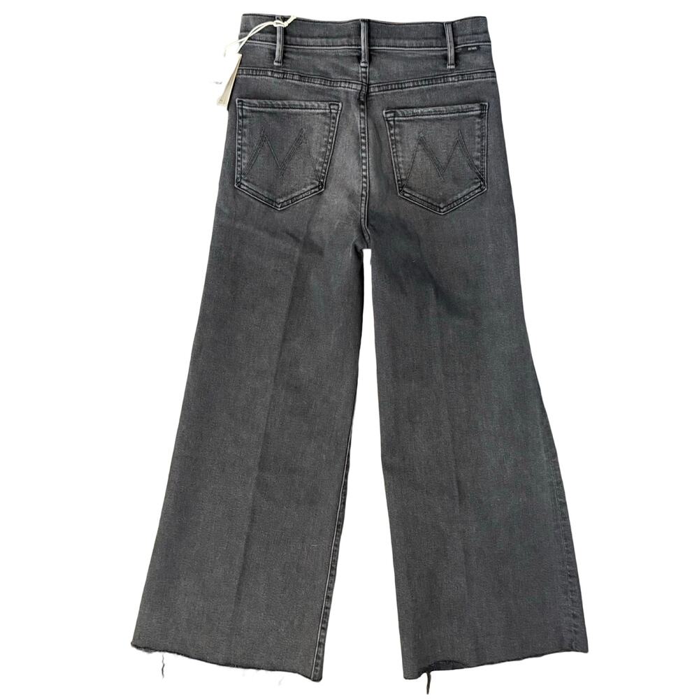 Mother Hustler Roller Ankle Fray Call It A Night Gray Wide Leg Jeans Size 27 NEW - Picture 9 of 12